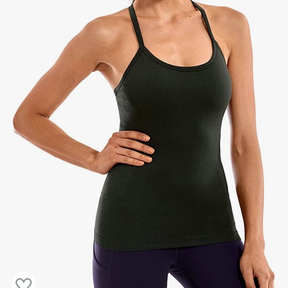 🐢CRZ Yoga seamless Workout Tank W/ Built in Shelf Bra - XS 🐢 - Picture 2 of 9
